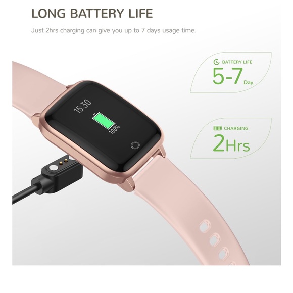 Letsfit 1.3 inch Color Screen ID205S Smart Watch for Women Men, Pink (BRAND NEW) - Picture 3 of 4